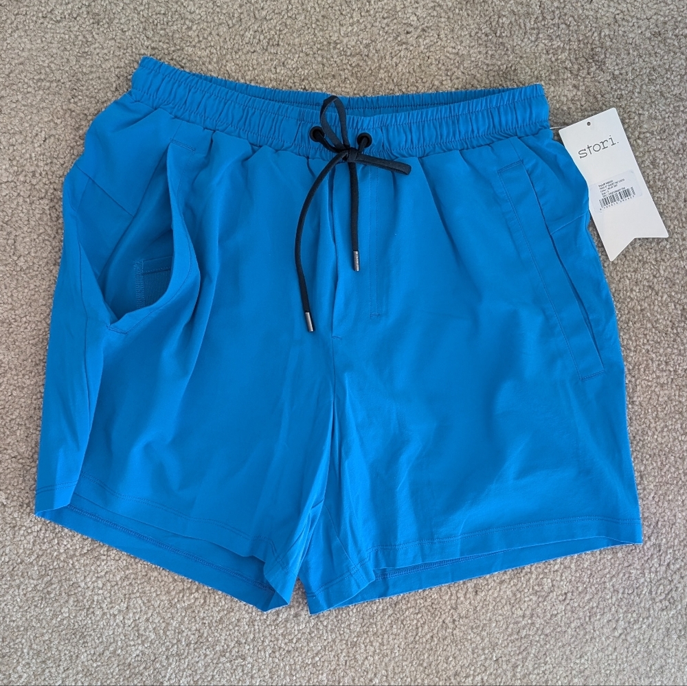NWT Stori Men's Athletic Performance Shorts - Blue